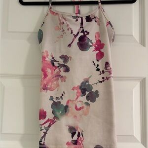 Lululemon Athletica Pink and Purple Floral Tank
